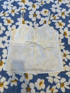 Brandy Melville/John Galt White Babydoll Tank